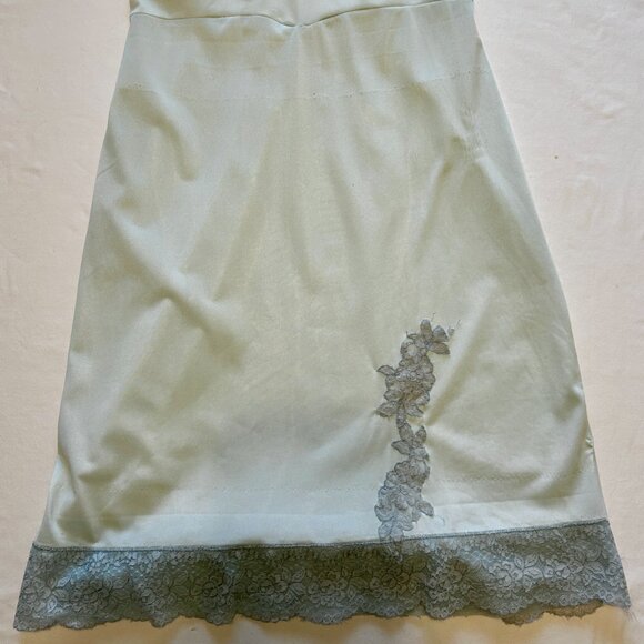 Y2K GRUNGE VINTAGE SLIP PALE BLUE GREEN, SMALL - Picture 4 of 8
